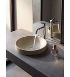 Photo: BANERA SQUARE Waschbecken zum Setzen, Gussmarmor, 50x36cm, Beige matt