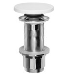 Photo: VERTO Waschbecken-Ablaufgarnitur 5/4“, Klick-Klack, großer Stopfen, 10-80mm, Weiß