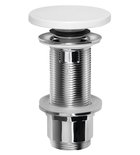 Photo: VERTO Waschbecken-Ablaufgarnitur 5/4“, klick-klack, großer Stopfen, 10-80mm, Weiß matt
