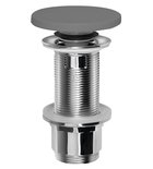Photo: VERTO Waschbecken-Ablaufgarnitur 5/4“, klick-klack, großer Stopfen, 10-80mm, Grau matt