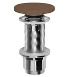Photo: VERTO Waschbecken-Ablaufgarnitur 5/4“, klick-klack, großer Stopfen, 10-80mm, Braun matt
