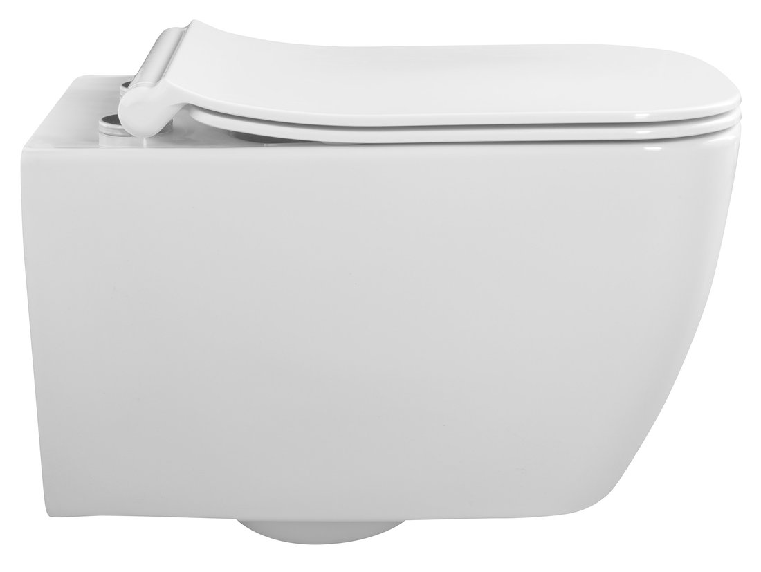 Isvea VEA závěsná WC mísa Rimless, 34,5x52cm, bílá 10VA02004