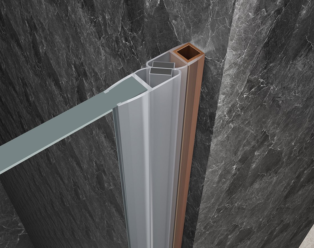 Polysan GLOBE COPPER MATT sprchové dveře do niky 800mm, čiré sklo, levé GB1080LPG