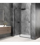 Photo: GLOBE BLACK Alcove Shower Door 1100mm, clear glass, left