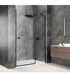 Photo: GLOBE BLACK Alcove Shower Door 1100mm, clear glass, right