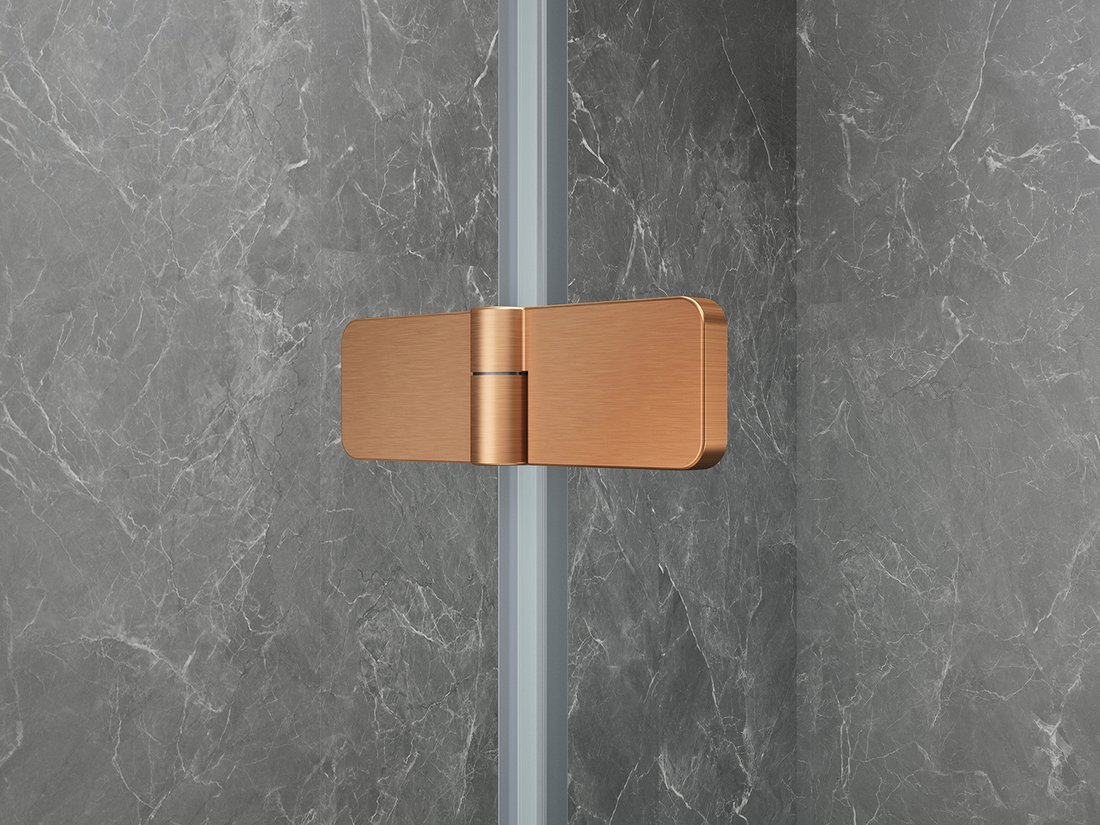 Polysan GLOBE COPPER MATT sprchové dveře do niky 1200mm, čiré sklo, pravé GB1012RPG