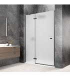 Photo: GLOBE BLACK Alcove Shower Door 800mm, matt glass, left