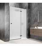 Photo: GLOBE BLACK Alcove Shower Door 1000mm, matt glass, right
