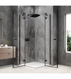 Photo: GLOBE BLACK Square screen 900x900mm, corner entry, clear glass