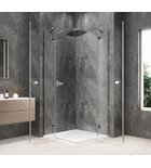 Photo: GLOBE CHROME Square screen 1000x1000mm, corner entry, clear glass