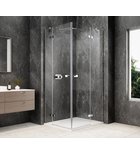 Photo: GLOBE CHROME obdĺžniková sprchová zástena 1100x900mm, rohový vstup, číre sklo