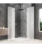 Photo: GLOBE CHROME Square screen 800x800mm, corner entry, matt glass