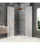 Photo: GLOBE COPPER MATT Square screen 800x800mm, corner entry, matt glass