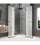 Photo: GLOBE GUN METAL Square screen 1000x1000mm, corner entry, matt glass