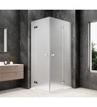 Photo: GLOBE CHROME obdĺžniková sprchová zástena 1100x900mm, rohový vstup, matné sklo