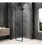 GLOBE GUN METAL Eckige Duschkabine 800x800mm, Klarglas, links Photo: GLOBE GUN METAL Eckige Duschkabine 800x800mm, Klarglas, links
