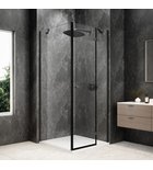 GLOBE GUN METAL Eckige Duschkabine 800x800mm, Klarglas, rechts Photo: GLOBE GUN METAL Eckige Duschkabine 800x800mm, Klarglas, rechts