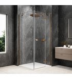 GLOBE COPPER MATT Eckige Duschkabine 800x800mm, Klarglas, rechts Photo: GLOBE COPPER MATT Eckige Duschkabine 800x800mm, Klarglas, rechts