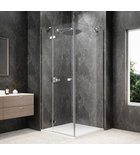 GLOBE CHROME Eckige Duschkabine 900x900mm, Klarglas, links Photo: GLOBE CHROME Eckige Duschkabine 900x900mm, Klarglas, links