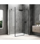 Photo: GLOBE BLACK Rectangular screen 1200x900mm, clear glass, right