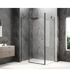 Photo: GLOBE GUN METAL prostokątna kabina prysznicowa 1200x900mm, szkło czyste, lewe