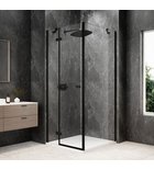 GLOBE BLACK Eckige Duschkabine 1000x1000mm, Klarglas, links Photo: GLOBE BLACK Eckige Duschkabine 1000x1000mm, Klarglas, links