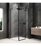 GLOBE BLACK Eckige Duschkabine 1000x1000mm, Klarglas, rechts Photo: GLOBE BLACK Eckige Duschkabine 1000x1000mm, Klarglas, rechts