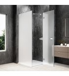Photo: GLOBE CHROME Square screen 900x900mm, matt glass, right