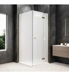 GLOBE GOLD MATT Eckige Duschkabine 900x900mm, Mattglas, rechts Photo: GLOBE GOLD MATT Eckige Duschkabine 900x900mm, Mattglas, rechts
