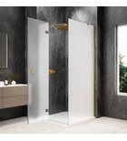 Photo: GLOBE GOLD MATT Square screen 1000x1000mm, matt glass, left