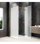 Photo: GLOBE GOLD MATT Square screen 1000x1000mm, matt glass, right