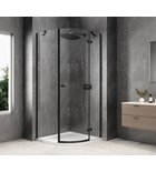 Photo: GLOBE BLACK Quadrant Shower Enclosure 800x800mm, clear glass, right