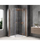 Photo: GLOBE COPPER MATT Quadrant Shower Enclosure 800x800mm, clear glass, right
