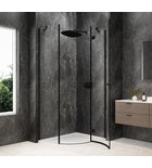 Photo: GLOBE BLACK Quadrant Shower Enclosure 900x800mm, clear glass, right