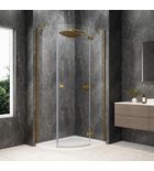 GLOBE GOLD MATT Quadrant Shower Enclosure 900x800mm, clear glass, right Photo: GLOBE GOLD MATT Quadrant Shower Enclosure 900x800mm, clear glass, right