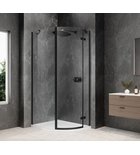 Photo: GLOBE BLACK Quadrant Shower Enclosure 800x900mm, clear glass, right