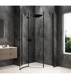 Photo: GLOBE BLACK Quadrant Shower Enclosure 1000x800mm, clear glass, left