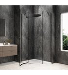 Photo: GLOBE GUN METAL Quadrant Shower Enclosure 1000x800mm, clear glass, left
