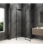 Photo: GLOBE GUN METAL Quadrant Shower Enclosure 1000x800mm, clear glass, right