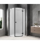 Photo: GLOBE BLACK Quadrant Shower Enclosure 900x900mm, matt glass, right