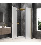 Photo: GLOBE GOLD MATT Quadrant Shower Enclosure 900x800mm, matt glass, left