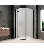 Photo: GLOBE BLACK Quadrant Shower Enclosure 800x900mm, matt glass, left