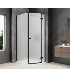 Photo: GLOBE BLACK Quadrant Shower Enclosure 800x900mm, matt glass, right