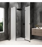 Photo: GLOBE BLACK Quadrant Shower Enclosure 1000x800mm, matt glass, right