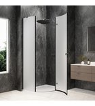 Photo: GLOBE GUN METAL Quadrant Shower Enclosure 1000x800mm, matt glass, right