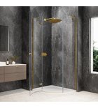 Photo: GLOBE GOLD MATT Quadrant Shower Enclosure 1000x900mm, clear glass, left