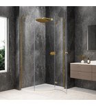 Photo: GLOBE GOLD MATT Quadrant Shower Enclosure 1000x900mm, clear glass, right