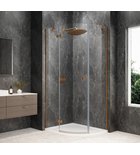 Photo: GLOBE COPPER MATT Quadrant Shower Enclosure 1000x900mm, clear glass, left