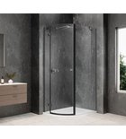 Photo: GLOBE GUN METAL Quadrant Shower Enclosure 900x1000mm, clear glass, left