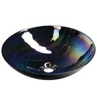 Photo: DECORA NERO MURANO sklenené umývadlo na dosku, priemer 41cm, čierna